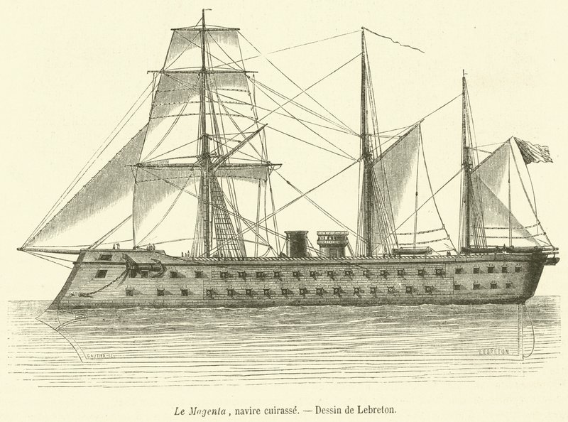 Le Magenta, gepantserd schip door French School