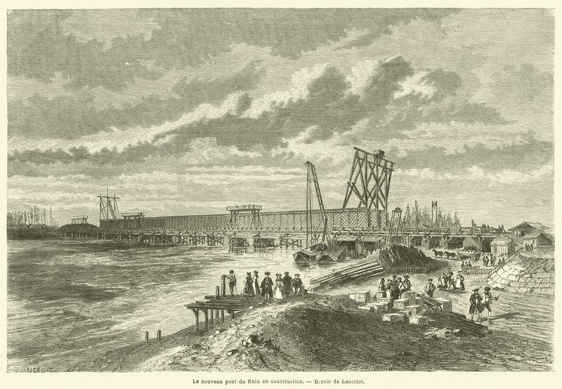 De Nieuwe Rijnbrug In Aanbouw door French School