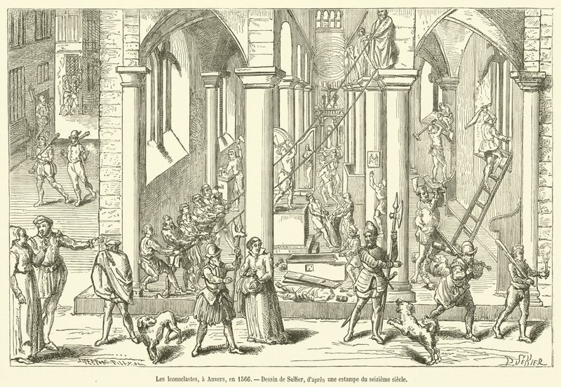 De Beeldenstormers, Antwerpen, 1566 door French School