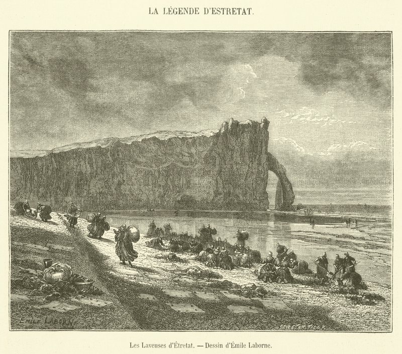 De Wasvrouwen van Etretat door French School
