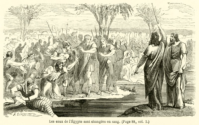 Het water van Egypte verandert in bloed door French School