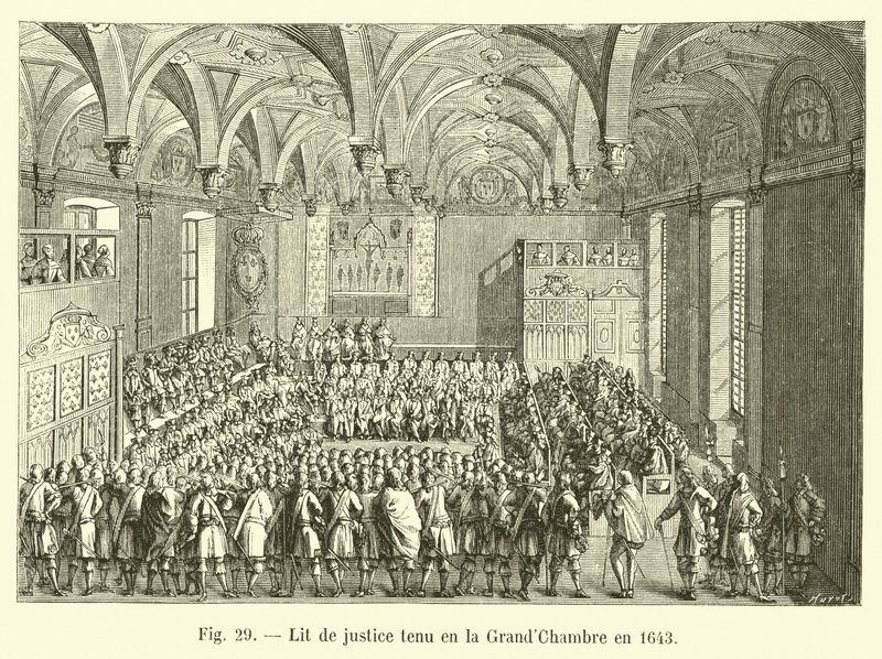 Rechtbank gehouden in de Grote Kamer in 1643 door French School