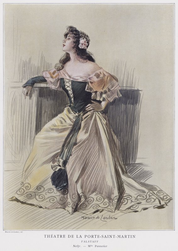 Mademoiselle Pannetier als Nelly in Falstaff door French School