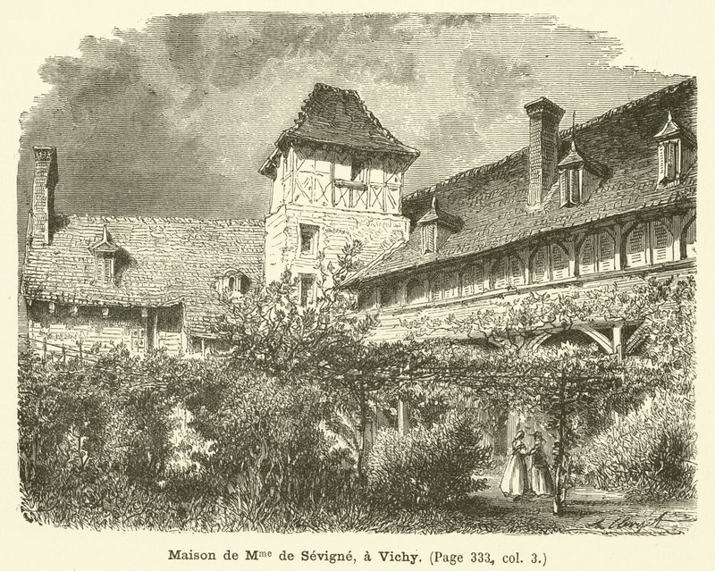 Huis van Madame de Sevigne, in Vichy door French School