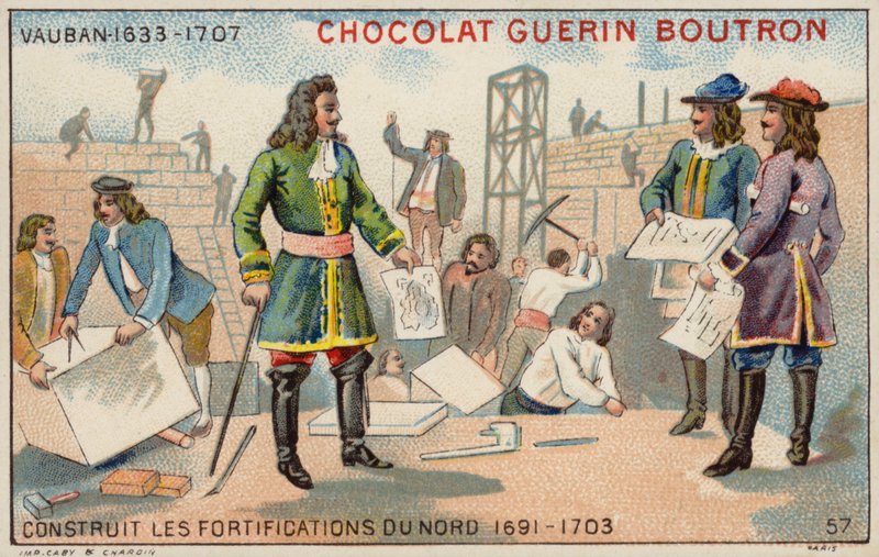 Maarschalk Vauban bouwt de fortificaties van het noorden door French School