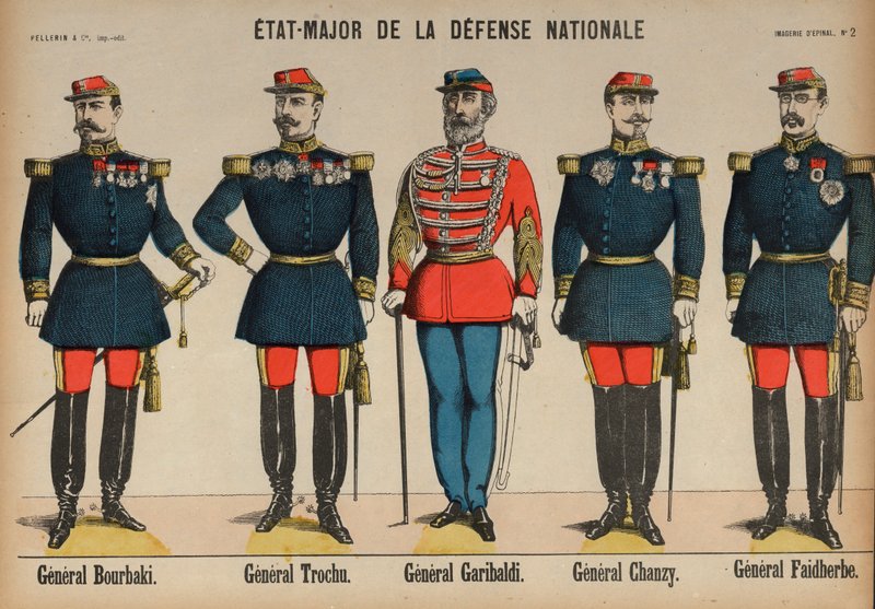 Leden van de Generale Staf van het Franse leger tijdens de Frans-Duitse Oorlog door French School
