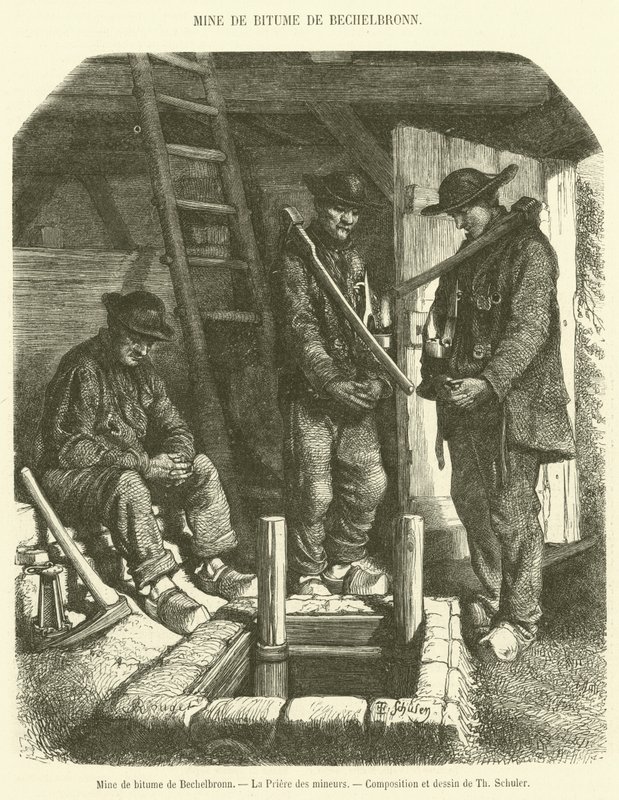 Bitumenmijn van Bechelbronn, Het gebed van de mijnwerkers door French School