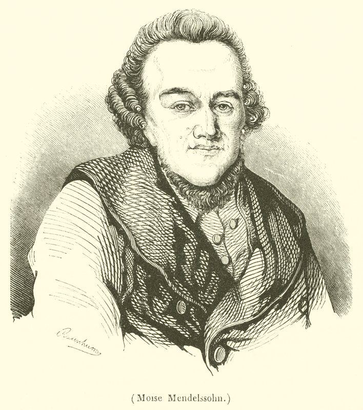 Moise Mendelssohn (gravure) door French School