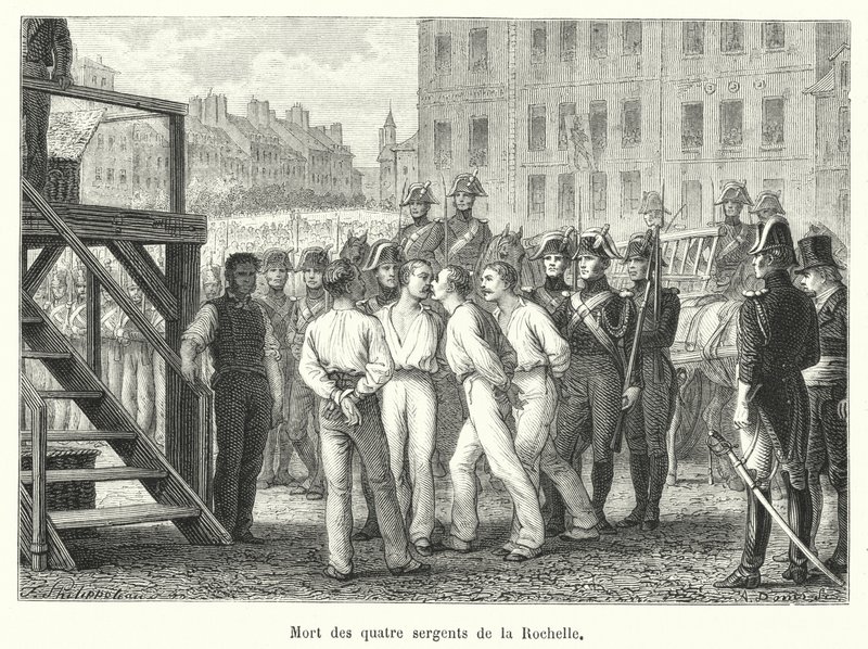 Dood van de vier sergeanten van La Rochelle door French School