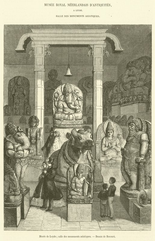 Museum van Leiden, zaal van Aziatische monumenten door French School