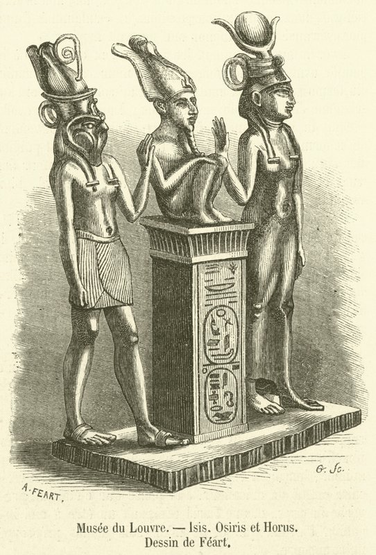 Louvre Museum, Isis, Osiris en Horus door French School