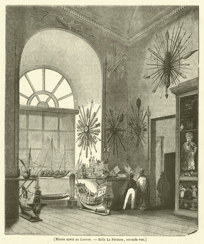 Maritiem museum in het Louvre, La Perouse zaal, tweede zicht door French School