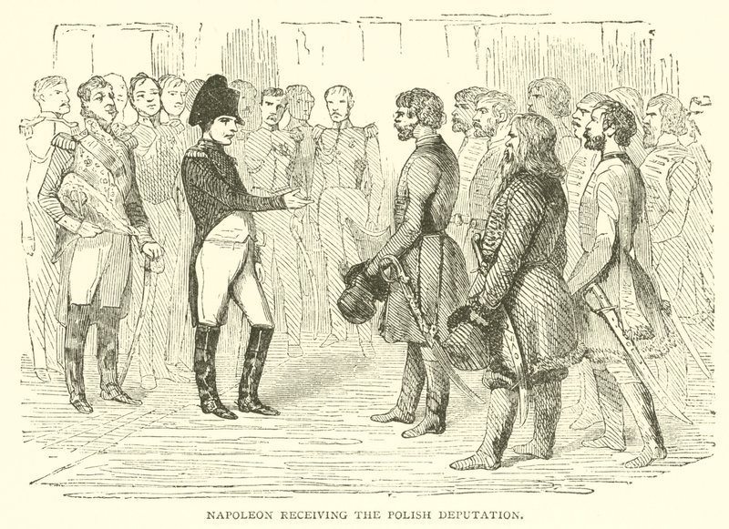 Napoleon ontvangt de Poolse delegatie door French School