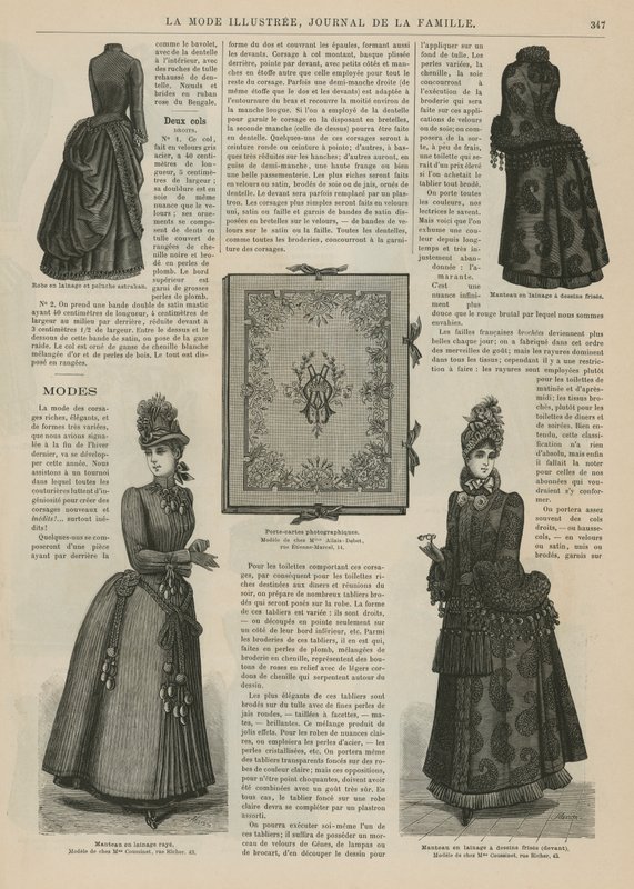 Pagina uit La Mode Illustrée door French School