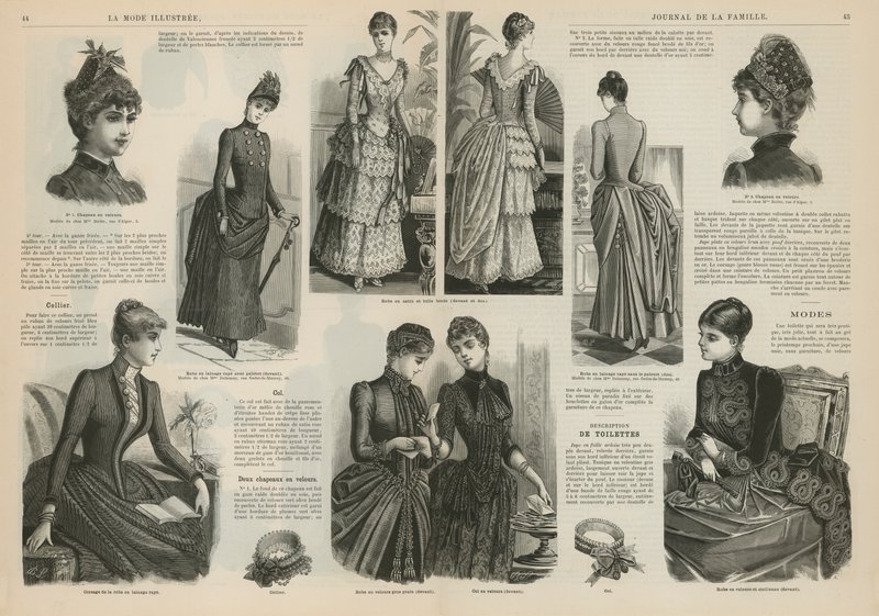 Pagina uit La Mode Illustrée door French School