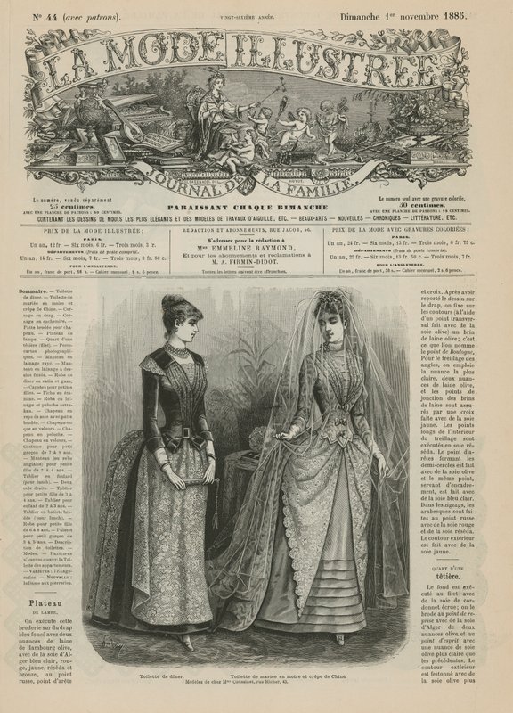 Pagina uit La Mode Illustrée door French School