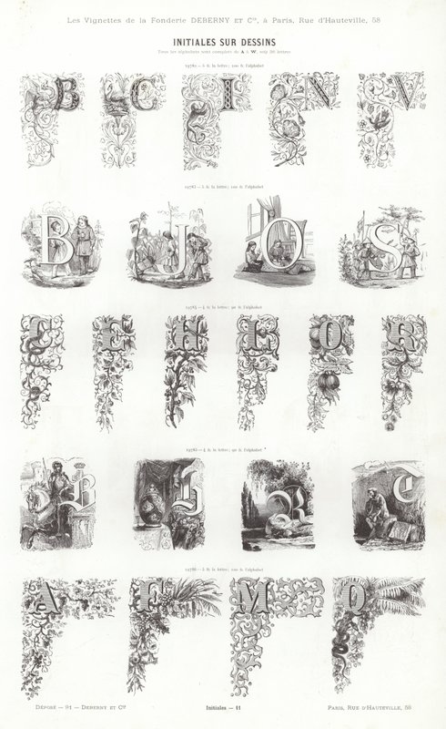 Pagina uit Vignettes Typographiques door French School