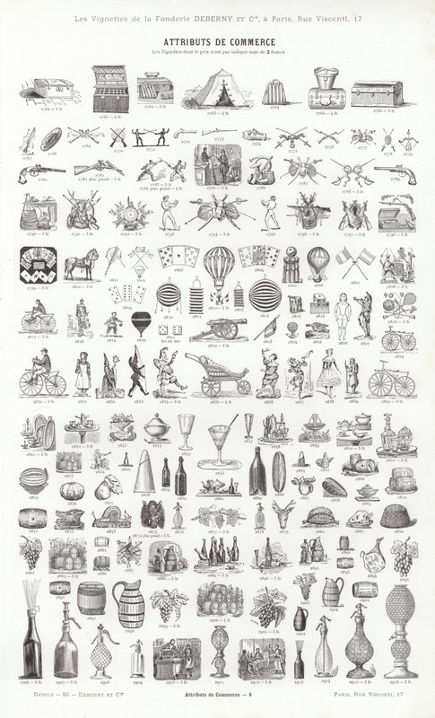 Pagina uit Vignettes Typographiques door French School