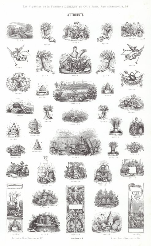 Pagina uit Vignettes Typographiques door French School