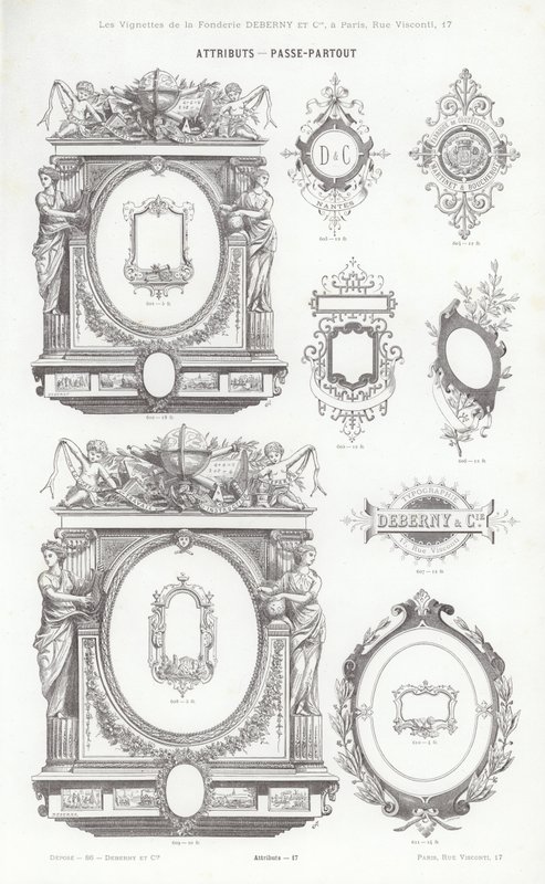 Pagina uit Vignettes Typographiques door French School