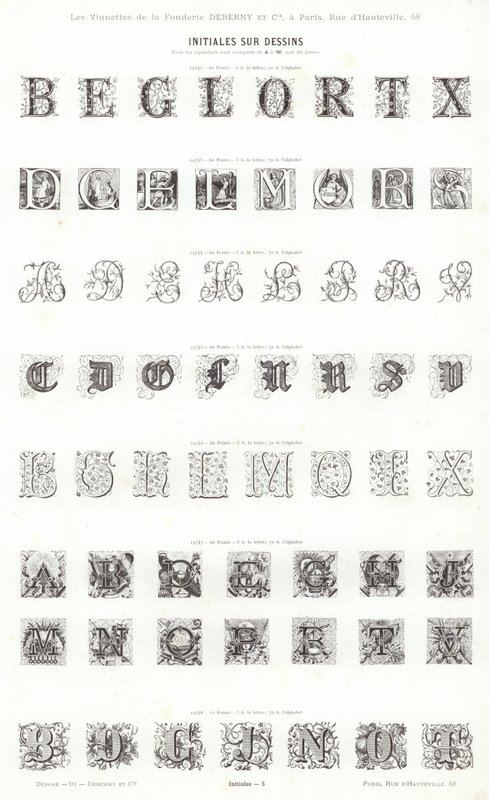 Pagina uit Vignettes Typographiques door French School