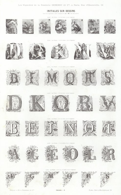 Pagina uit Vignettes Typographiques door French School