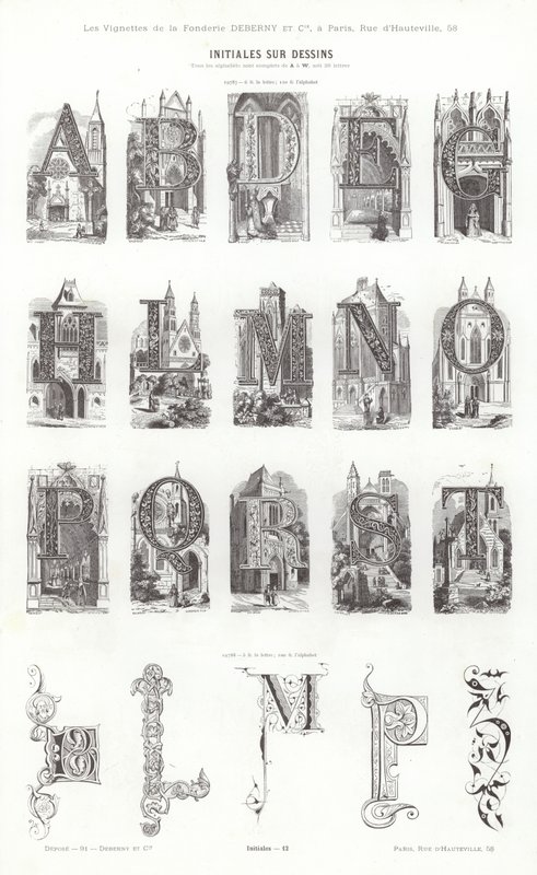 Pagina uit Vignettes Typographiques door French School
