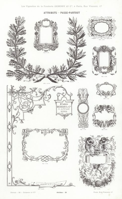 Pagina uit Vignettes Typographiques door French School