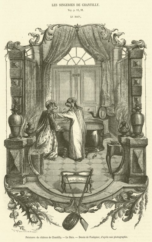 Schilderijen van het kasteel van Chantilly, Het Bad door French School