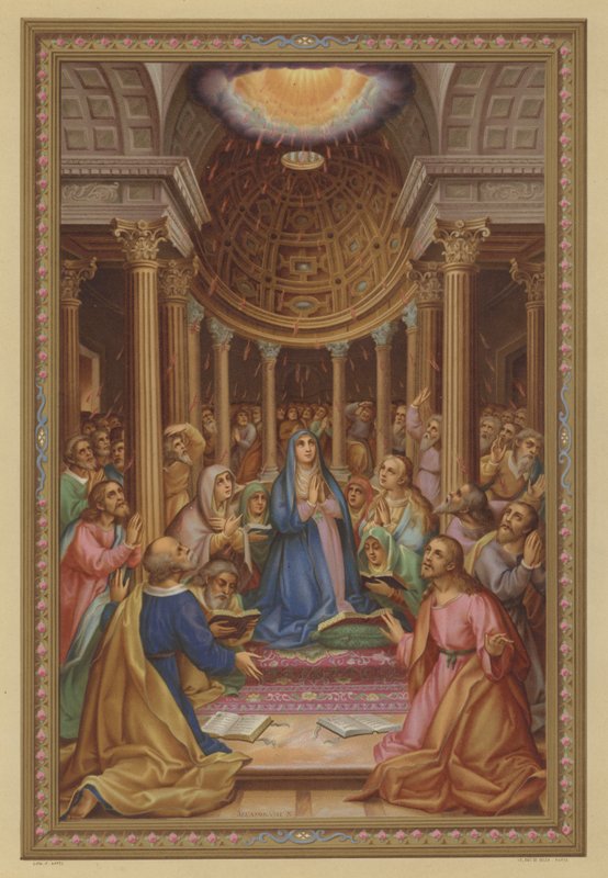 Pinksteren (chromolitho) door French School