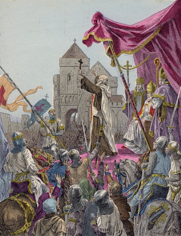 Petrus de Kluizenaar predikt de Eerste Kruistocht door French School