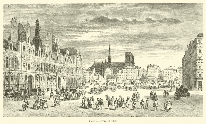 Plein de Greve in 1855 door French School