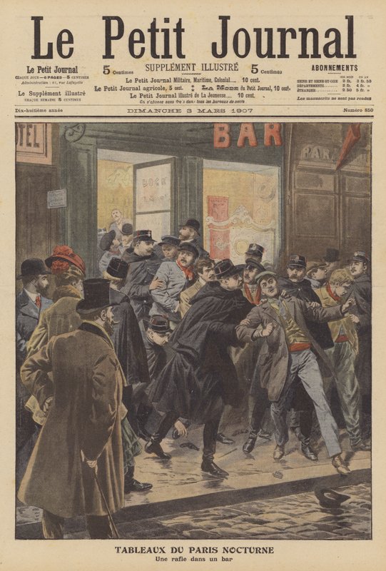 Politie-inval in een Parijse bar 