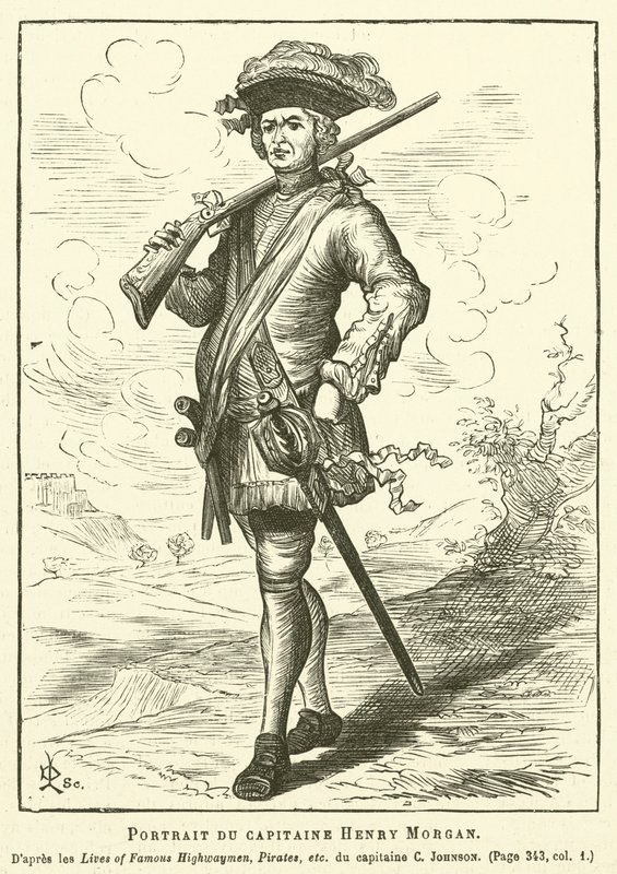 Portret van kapitein Henry Morgan door French School