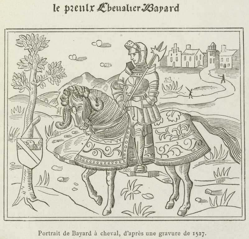 Portret van Bayard te paard door French School