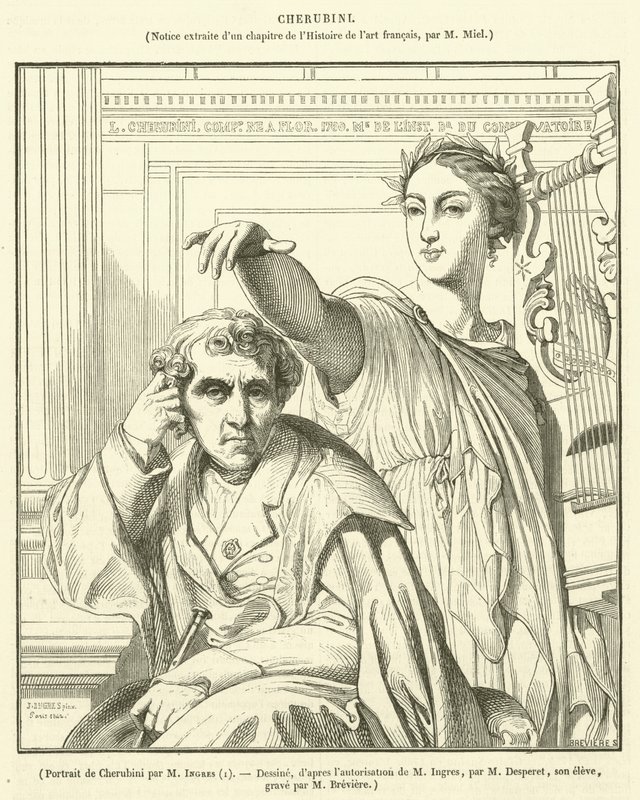 Portret van Cherubini door French School