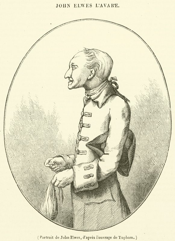 Portret van John Elwes (gravure) door French School
