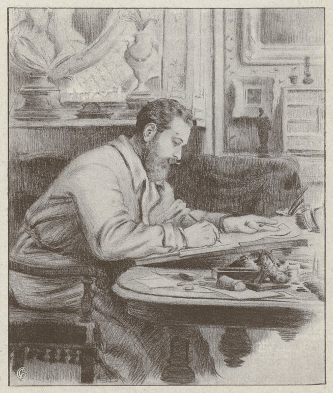 Portret van Albert Guillaume, Franse schilder en karikaturist door French School