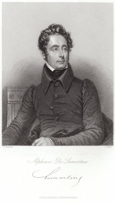 Portret van Alphonse de Lamartine door French School