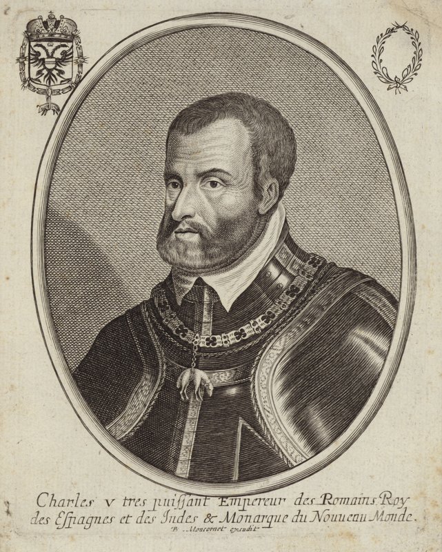 Portret van Karel V, Heilige Roomse Keizer door French School