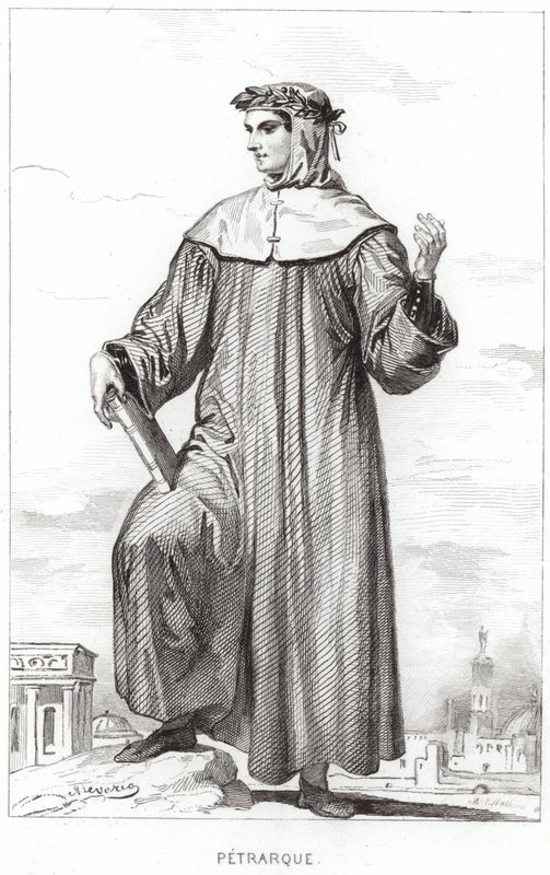 Portret van Francesco Petrarca door French School