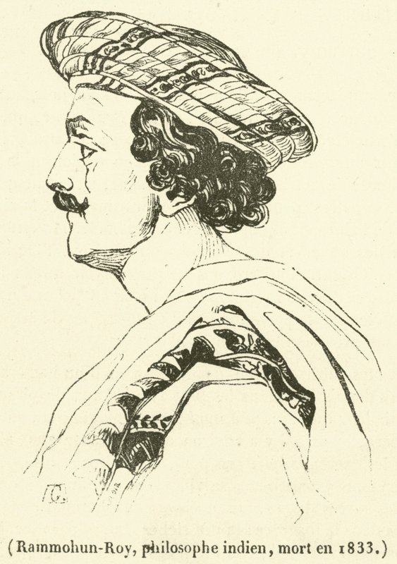 Rammohun-Roy, Indiase filosoof, overleden in 1833 door French School