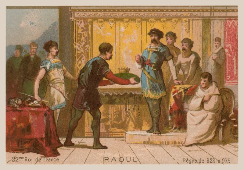 Raoul, koning van Frankrijk (c 890-936) door French School