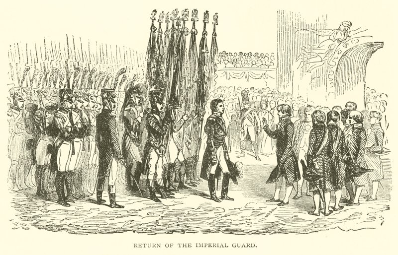 Terugkeer van de Keizerlijke Garde (gravure) door French School