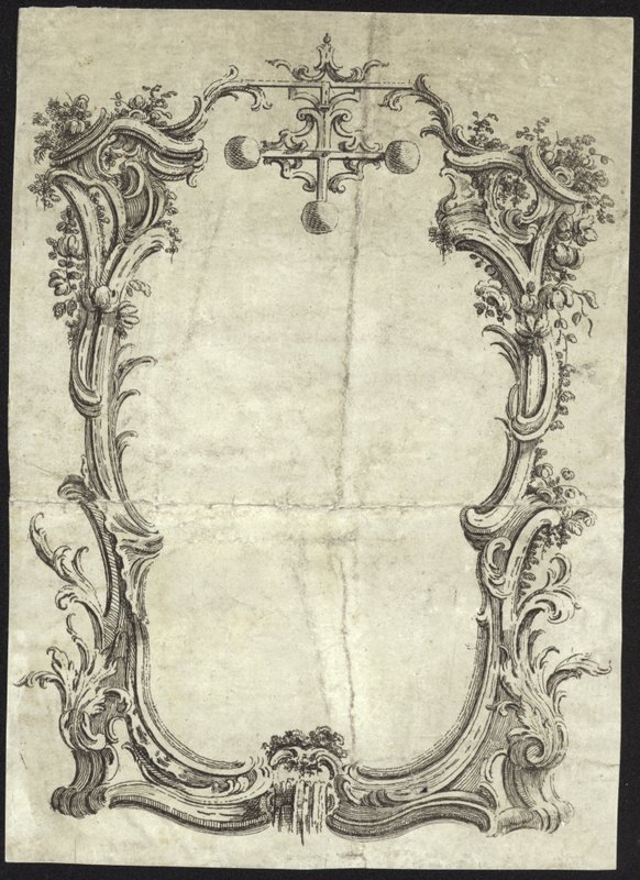 Rococo ontwerp voor een lijst door French School