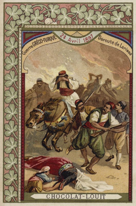 Nederlaag van de Grieken bij Larissa, Grieks-Turkse Oorlog, 24 april 1897 door French School