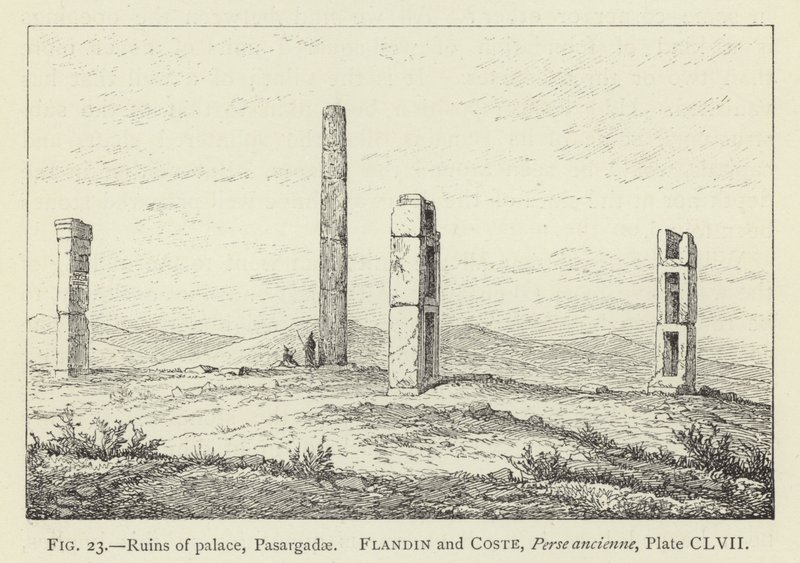 Ruïnes van paleis, Pasargadae door French School