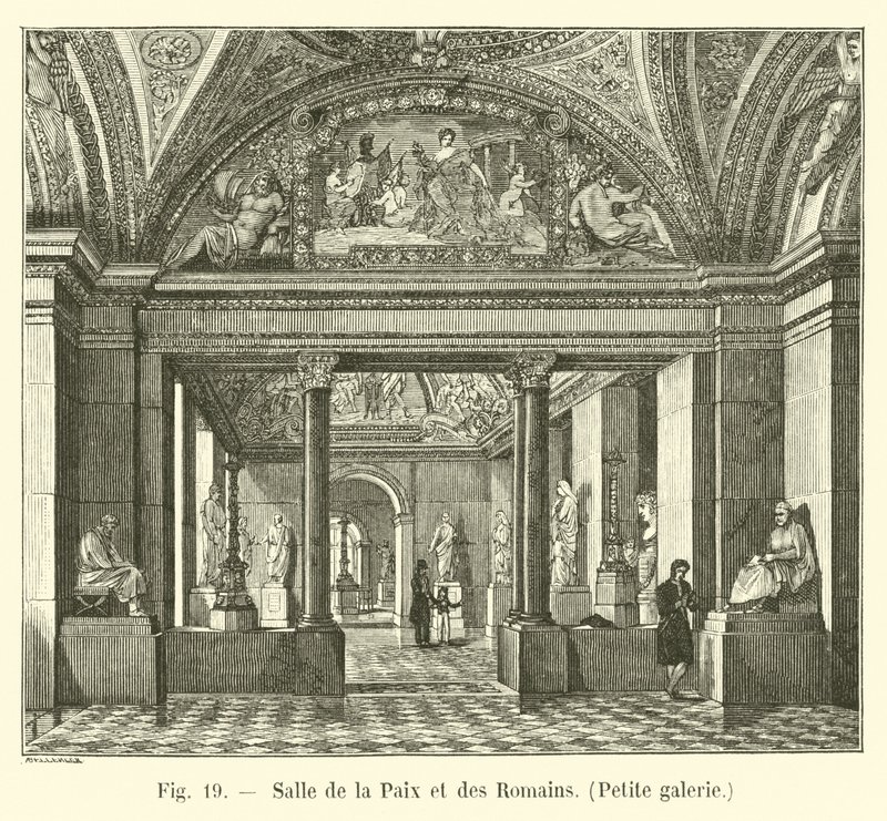 Zaal van de Vrede en de Romeinen, Kleine galerij door French School