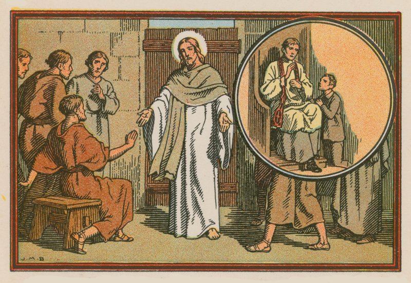 Scène uit het leven van Jezus door French School