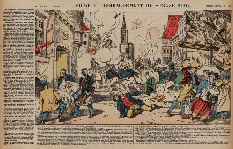 Beleg en bombardement van Straatsburg, Frans-Duitse Oorlog, augustus-september 1870 door French School